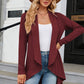 LakenLea Full Size Open Front Long Sleeve Cardigan