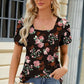 Square Neck Short Sleeve T-Shirt
