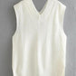 Zoe&Hannah Ribbed V-Neck Sleeveless Sweater Vest