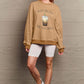 Simply Love Full Size NEVER TOO COLD FOR ICED COFFEE Round Neck Sweatshirt