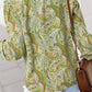 Printed Frill Flounce Sleeve Shirt