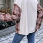 Outer Adventure Plaid Collared Neck Drop Shoulder Jacket