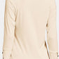 Decorative Button V-Neck Long Sleeve T-Shirt