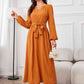 Tie Waist Puff Sleeve Maxi Dress