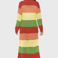 Color Block Long Sleeve Pocketed Cardigan