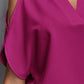 Notched Cold Shoulder Blouse