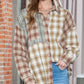 Plaid Collared Neck Long Sleeve Shirt
