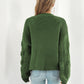 Open Front Ribbed Trim Cardigan