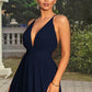 Arlowe Lea Sleeveless Plunge Neck Slit Maxi Dress