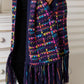 Multicolor Fringe Hem Open Front Cardigan