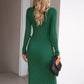 Penelope Rib-Knit Slit Sweater Dress