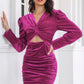Avery Aria Twist Front Cutout Long Sleeve Dress