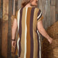 Women's Zabelle Plus Size Striped Short Sleeve Mini Dress