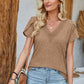 V-Neck Petal Sleeve T-Shirt