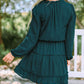 Frill Tie Neck Balloon Sleeve Dress