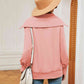 Full Size Half-Zip Collared Sweatshirt