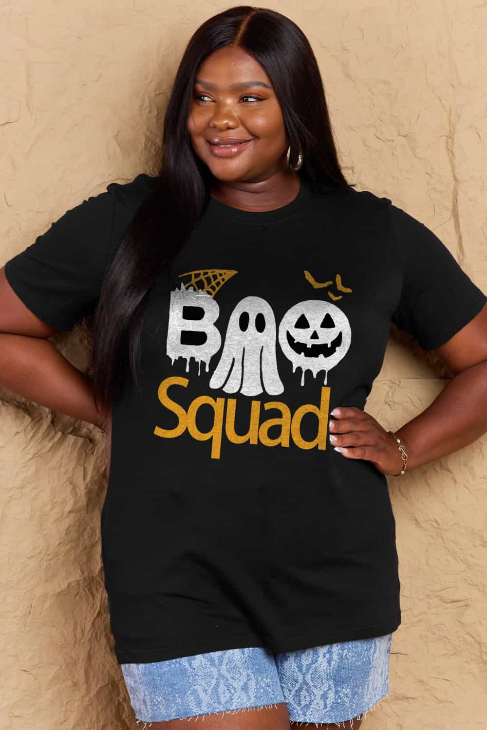 Simply Love Halloween Full Size BOO SQUAD Graphic Cotton T-Shirt