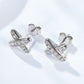 Women's 925 Sterling Silver X-Shape Moissanite Earrings