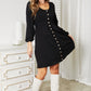 Double Take Full Size Scoop Neck Empire Waist Long Sleeve Magic Dress