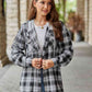 Full Size Plaid Long Sleeve Hooded Jacket