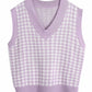 Houndstooth V-Neck Sweater Vest