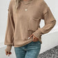 Exposed Seam Round Neck Sweater
