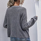 Women's Button-Down Drop Shoulder Rib-Knit Cardigan