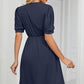 V-Neck Puff Sleeve Dress
