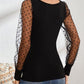 Square Neck Polka Dot Long Sleeve T-Shirt