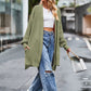 Long Sleeve Waffle-Knit Cardigan