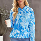 Women's Full Size Tie-Dye Drawstring Hoodie with Pocket