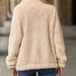 Full Size Fuzzy Pocketed Zip Up Jacket
