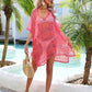 Slit Openwork V-Neck Cover Up