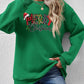 MERRY CHRISTMAS Round Neck Dropped Shoulder Sweatshirt