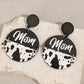 Alloy Wooden Dangle Earrings
