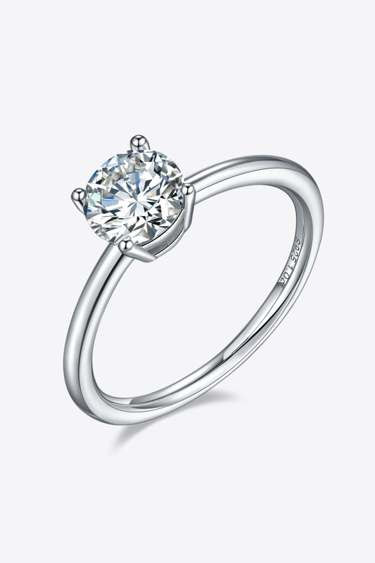 1 Carat Moissanite 925 Sterling Silver Solitaire Ring 💜