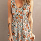 Printed Button Down Sleeveless Magic Dress