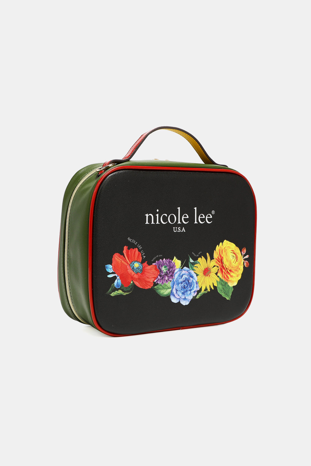 Nicole Lee USA Printed Handbag with Three Pouches *