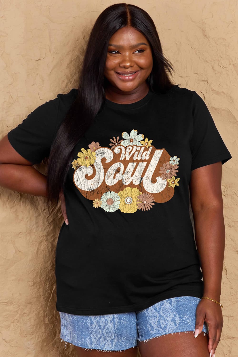 Malibu Dreams Simply Love Full Size WILD SOUL Graphic Cotton T-Shirt