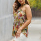 Be Stage Full Size Floral Halter Top in Green