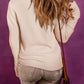 Buttoned Notched Neck Long Sleeve Top