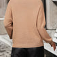 Turtle Neck Tassel Front Long Sleeve Pullover Sweater