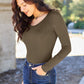 Basic Bae Full Size Round Neck Long Sleeve Bodysuit