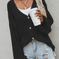 Openwork Button Front Cardigan