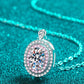 925 Sterling Silver Rhodium-Plated 1 Carat Moissanite Pendant Necklace