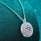 925 Sterling Silver Rhodium-Plated 1 Carat Moissanite Pendant Necklace