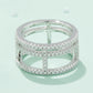 Moissanite Cutout Wide Ring