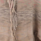 One Size Multicolored Fringe Trim Poncho