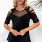 Round Neck Cutout Raglan Sleeve Tee