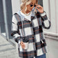 Plaid Hooded Jacket with Pockets